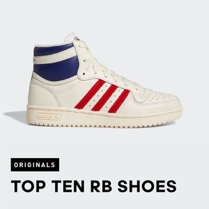 Adidas Top Ten RB Sneakers - Cream, Red, Blue women’s 9